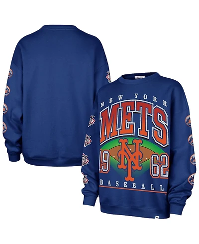'47 Brand Women's New York Mets Trendy Team Go Big Oversized Sweatshirt