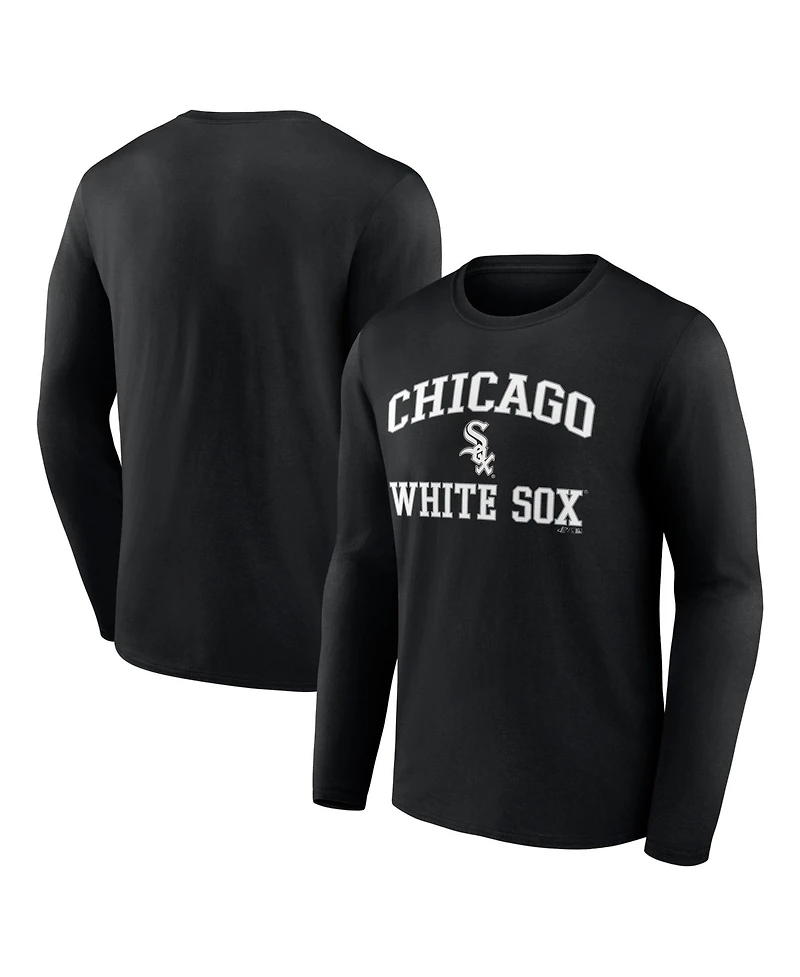 Logo Athletic Men's Black Chicago White Sox Heart Soul Long Sleeve T-Shirt