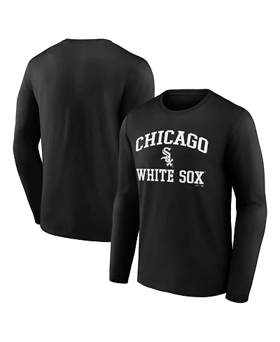 Logo Athletic Men's Black Chicago White Sox Heart Soul Long Sleeve T-Shirt