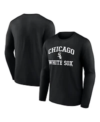 Logo Athletic Men's Black Chicago White Sox Heart Soul Long Sleeve T-Shirt