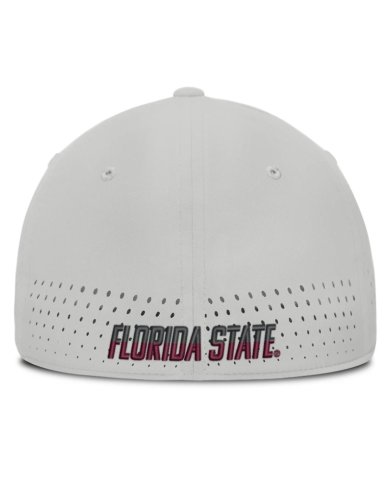 Nike Men's Gray Florida State Seminoles 2026 Sideline Practice AeroBill SwooshFlex Dri-fit Hat