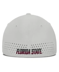 Nike Men's Gray Florida State Seminoles 2026 Sideline Practice AeroBill SwooshFlex Dri-fit Hat