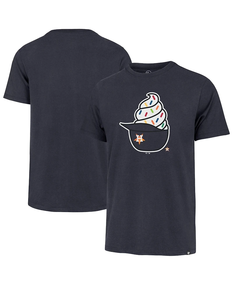47 Brand Men's Navy Houston Astros Ice Cream Helmet Franklin T-Shirt