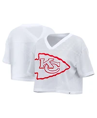 Fanatics Women's Kansas City Chiefs Oversized Mesh Cropped Jersey
