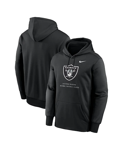 Nike Men's Black Las Vegas Raiders Toss Sweep Therma-fit Hoodie
