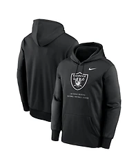 Nike Men's Black Las Vegas Raiders Toss Sweep Therma-fit Hoodie