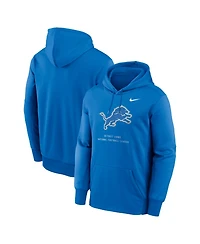 Nike Men's Blue Detroit Lions Toss Sweep Therma-fit Hoodie