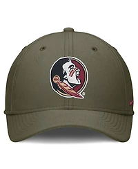 Nike Men's Olive Florida State Seminoles Primetime SwooshFlex Dri-fit Hat