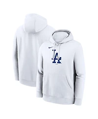 Nike Men's White Los Angeles Dodgers Logo Club Hoodie