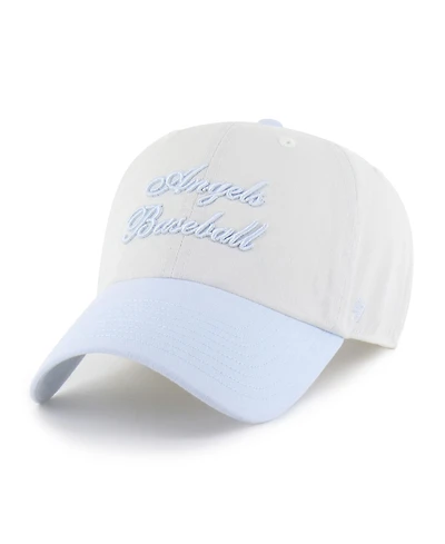 47 Brand Women's White/Light Blue Los Angeles Angels Gelato Two-Tone Clean Up Adjustable Hat