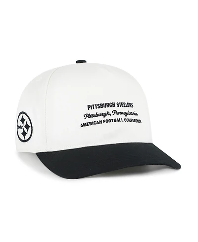 '47 Brand Men's White Pittsburgh Steelers Contemporary Two-Tone Hitch Adjustable Hat