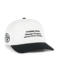 '47 Brand Men's White Pittsburgh Steelers Contemporary Two-Tone Hitch Adjustable Hat