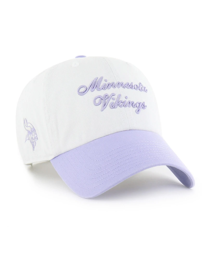 '47 Brand Women's White Minnesota Vikings Gelato Two-Tone Clean Up Adjustable Hat