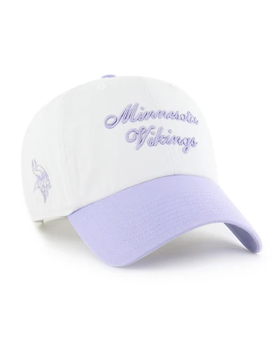 '47 Brand Women's White Minnesota Vikings Gelato Two-Tone Clean Up Adjustable Hat
