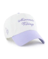 '47 Brand Women's White Minnesota Vikings Gelato Two-Tone Clean Up Adjustable Hat