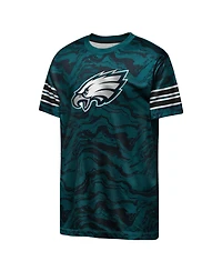 Outerstuff Big Boys and Girls Midnight Green Philadelphia Eagles Slant Route Performance T-Shirt