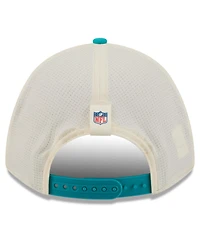 New Era Men's Cream/Aqua Miami Dolphins 2026 Nfl Training Camp 9FORTY Adjustable Hat