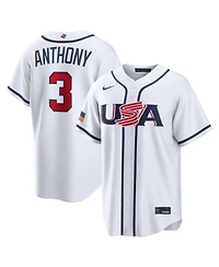 Nike Men's Roman Anthony White Usa Baseball 2026 World Classic Home Stadium Jersey