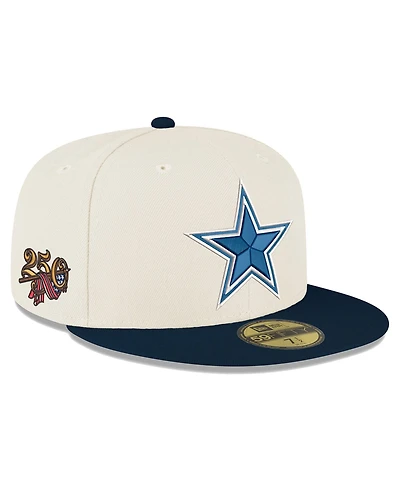 New Era Men's Cream/Navy Dallas Cowboys America's 250th 59FIFTY Fitted Hat
