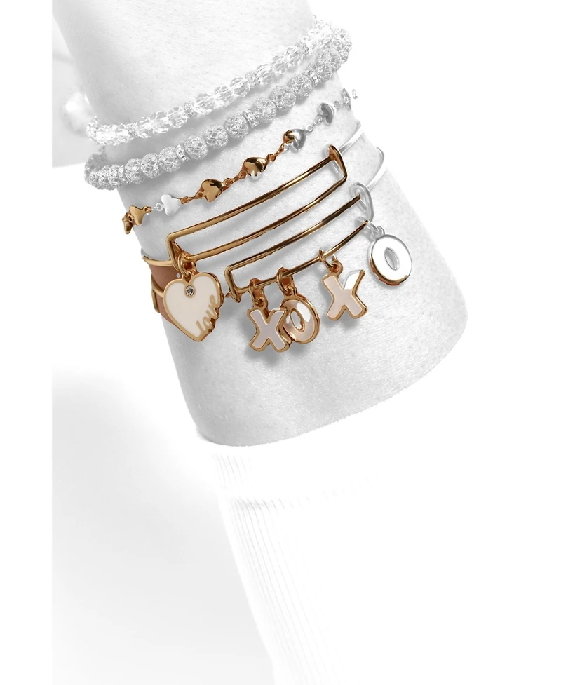 Alex and Ani Love Xoxo Bangle Set of 5