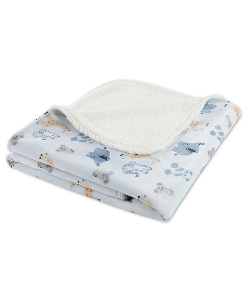 Huggies Baby Boys' Allover Animal Graphic Printed Blanket