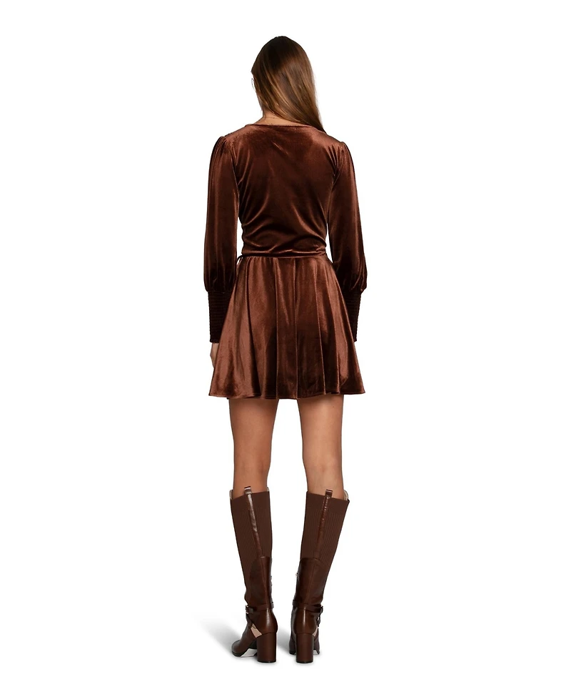 Belle and Bloom Women's Loved You First Velvet Mini Dress