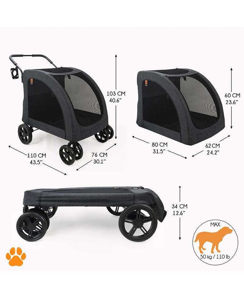 My Duque: Chester Raincover Pet Stroller