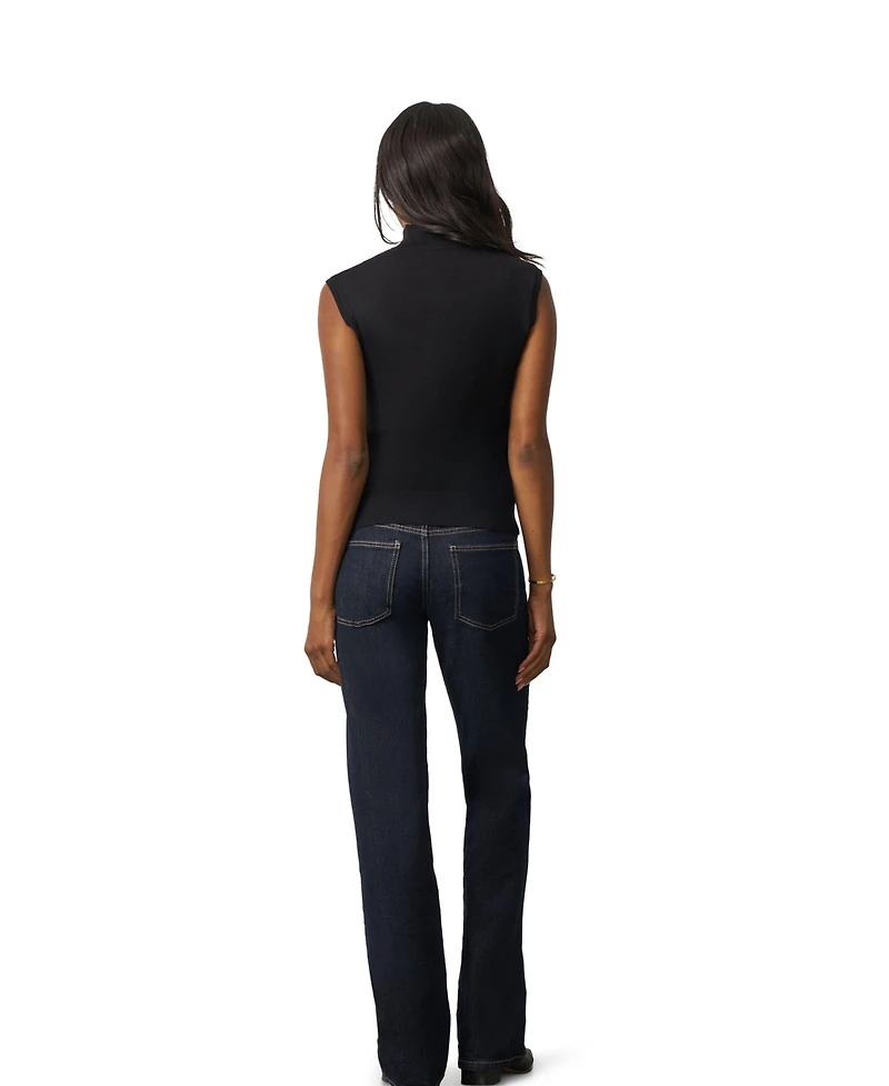 Cable & Gauge Women's Extended Shoulder Mock Neck Sweater