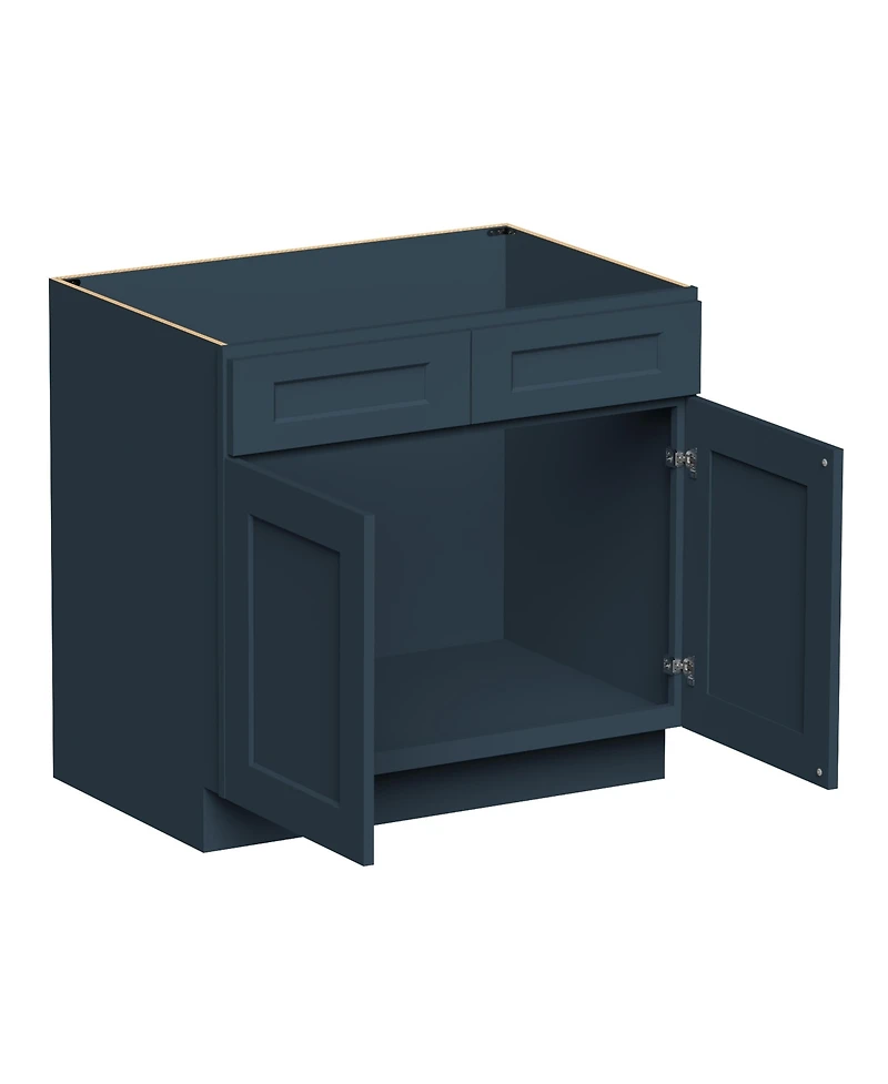 Boyel Living Sink Base Cabinet with Full Overlay Hdf Doors and Dovetail Drawer