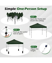Gouun 10 x 10 Foot Commercial Pop-Up Canopy Tent with Vented Top