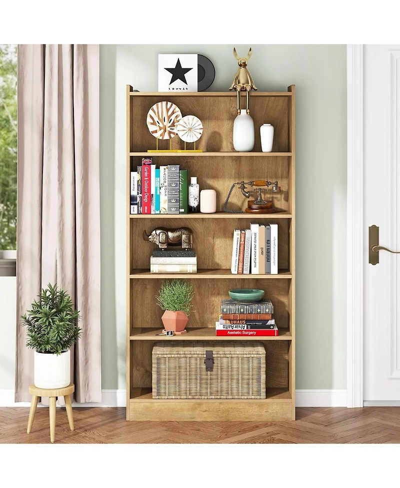 Tribesigns 72-inch Tall Bookcase, Farmhouse 6-Tier Library Bookshelf