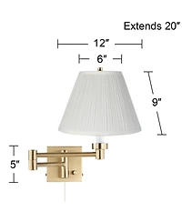 Barnes and Ivy Alta Plug-In Swing Arm Wall Lamp