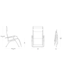 Lafuma Futura Zero Gravity Outdoor Steel Framed Lawn Recliner Chair