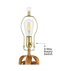 Vienna Full Spectrum Monaco 27 1/2"H Crystal Brass Table Lamp Set of 2