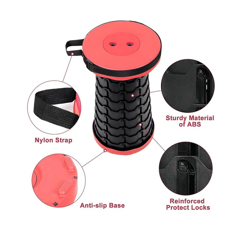 Seamless Outdoors Retractable Quick Stool – Compact, Portable and Durable Folding Seat