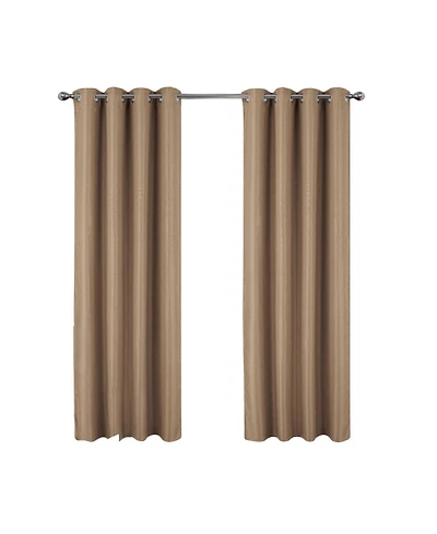 Olivia Gray 100percentaage Polyester 250 Gsm Basket Weave Ian Luxury Jacquard Blackout Grommet Curtain Panel