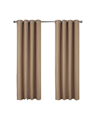 Olivia Gray 100percentaage Polyester 250 Gsm Basket Weave Ian Luxury Jacquard Blackout Grommet Curtain Panel
