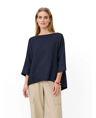 Masai Copenhagen Women's Dovinia 3/4 Sleeve Round Neck Blouse