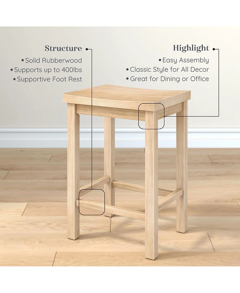 Grain & Grove 24 Inch Counter Height Stool