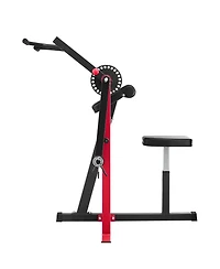 Hongge 2-in-1 Preacher Curl and Triceps Extension Machine with 7-Level Seat for Isolated Arm Training