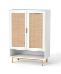 Sugift 43 in 6-Tier Tall Shoe Cabinet with Double Doors and Adjustable Shelves