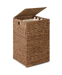 Best Choice Products Small Laundry Hamper With Lid, Handwoven Basket, Washable Liner and Handles