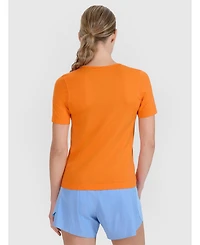4F Women's Running Interlock-Knit Short-Sleeve Crewneck T-Shirt