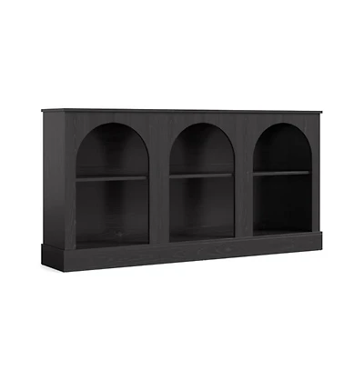 Slickblue Farmhouse Console Table with 3-Tier Storage Shelves