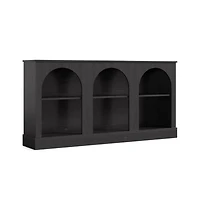 Slickblue Farmhouse Console Table with 3-Tier Storage Shelves