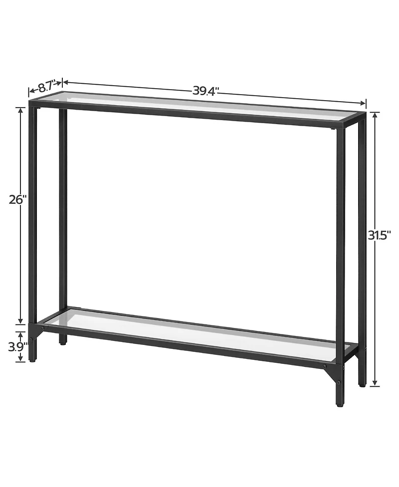 Slickblue 39.4-Inch Entryway Console Table with Durable Metal Frame