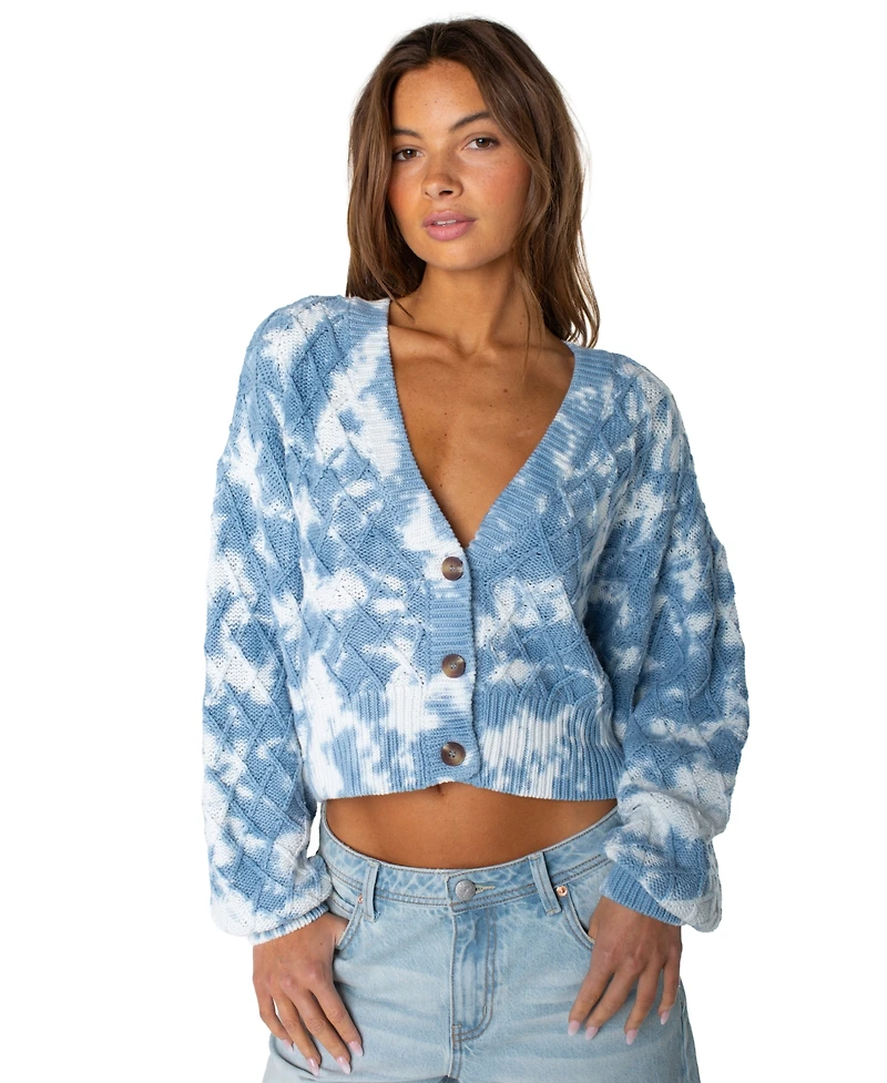 Roxy Women's Sundaze Tie-Dye Cropped Cardigan