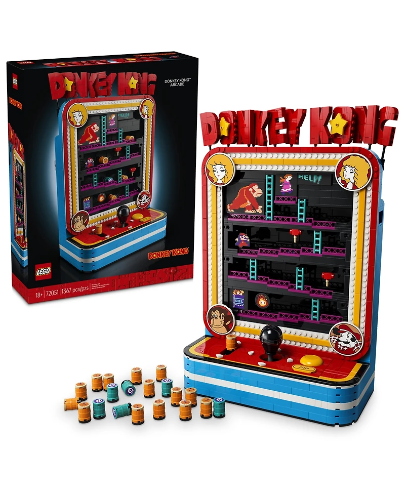 Lego Super Mario Donkey Kong Arcade 72051 1371-Piece Building Set Ages 18+