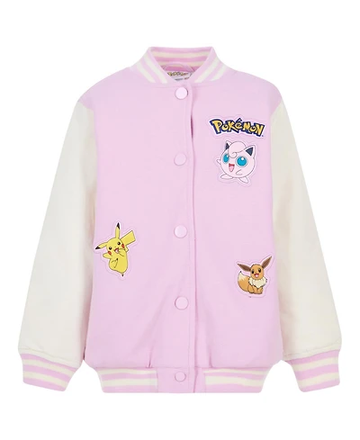 Pokemon Girls' 4-12 Varsity Bomber Jacket