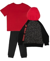 Spider-Man Boys' 3T - 12 3-Piece Zip-Up Fleece Hoodie, T-Shirt and Pants Set